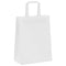 Papieren kraftzakken 50 st met hengsels 21x11x28 cm wit