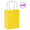 Papieren kraftzakken 50 st met hengsels 15x8x21 cm geel