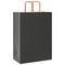 Papieren kraftzakken 50 st met hengsels 32x17x44 cm zwart
