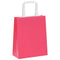 Papieren kraftzakken 50 st met hengsels 18x8x22 cm roze
