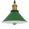 Hanglamp in hoogte verstelbaar E27 22 cm metaal glanzend groen