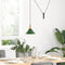 Hanglamp in hoogte verstelbaar E27 22 cm metaal glanzend groen