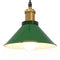 Hanglamp in hoogte verstelbaar E27 22 cm metaal glanzend groen