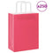 Papieren kraftzakken 250 st met hengsels 21x11x28 cm roze