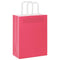 Papieren kraftzakken 250 st met hengsels 21x11x28 cm roze