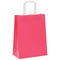 Papieren kraftzakken 250 st met hengsels 21x11x28 cm roze