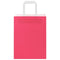 Papieren kraftzakken 250 st met hengsels 21x11x28 cm roze