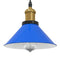 Hanglamp in hoogte verstelbaar E27 22 cm metaal donkerblauw