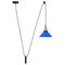 Hanglamp in hoogte verstelbaar E27 22 cm metaal donkerblauw