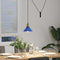 Hanglamp in hoogte verstelbaar E27 22 cm metaal donkerblauw