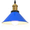 Hanglamp in hoogte verstelbaar E27 22 cm metaal donkerblauw