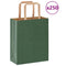 Papieren kraftzakken 250 st met hengsels 18x8x22 cm groen
