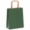 Papieren kraftzakken 250 st met hengsels 18x8x22 cm groen