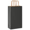 Papieren kraftzakken 50 st met hengsels 21x11x36 cm zwart