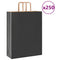 Papieren kraftzakken 250 st met hengsels 32x12x42 cm zwart