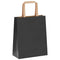 Papieren kraftzakken 50 st met hengsels 18x8x22 cm zwart