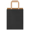 Papieren kraftzakken 50 st met hengsels 18x8x22 cm zwart