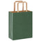 Papieren kraftzakken 50 st met hengsels 18x8x22 cm groen