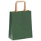Papieren kraftzakken 50 st met hengsels 18x8x22 cm groen