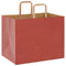 Papieren kraftzakken 50 st met hengsels 32x22x24 cm rood
