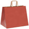Papieren kraftzakken 50 st met hengsels 32x22x24 cm rood