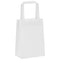 Papieren kraftzakken 50 st met hengsels 15x8x21 cm wit