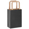 Papieren kraftzakken 50 st met hengsels 15x8x21 cm zwart