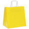 Papieren kraftzakken 50 st met hengsels 26x17x25 cm geel