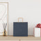 Papieren kraftzakken 50 st met hengsels 26x17x25 cm blauw
