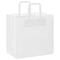 Papieren kraftzakken 50 st met hengsels 26x17x25 cm wit