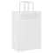 Papieren kraftzakken 50 st met hengsels 21x11x31 cm wit