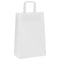 Papieren kraftzakken 50 st met hengsels 21x11x31 cm wit