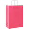 Papieren kraftzakken 50 st met hengsels 32x17x44 cm roze