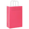 Papieren kraftzakken 50 st met hengsels 21x11x31 cm roze
