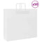 Papieren kraftzakken 50 st met hengsels 54x15x49 cm wit
