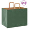 Papieren kraftzakken 50 st met hengsels 32x22x24 cm groen