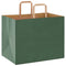 Papieren kraftzakken 50 st met hengsels 32x22x24 cm groen