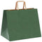 Papieren kraftzakken 50 st met hengsels 32x22x24 cm groen