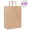 Papieren kraftzakken 50 st met hengsels 32x17x44 cm bruin