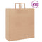 Papieren kraftzakken 50 st met hengsels 45x17x48 cm bruin