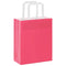 Papieren kraftzakken 250 st met hengsels 18x8x22 cm roze