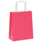 Papieren kraftzakken 250 st met hengsels 18x8x22 cm roze