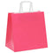 Papieren kraftzakken 50 st met hengsels 26x17x25 cm roze