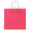 Papieren kraftzakken 50 st met hengsels 26x17x25 cm roze