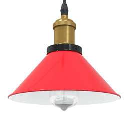 Hanglamp in hoogte verstelbaar E27 22 cm metaal glanzend rood