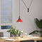 Hanglamp in hoogte verstelbaar E27 22 cm metaal glanzend rood