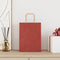 Papieren kraftzakken 50 st met hengsels 21x11x28 cm rood