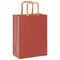Papieren kraftzakken 50 st met hengsels 21x11x28 cm rood