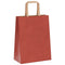 Papieren kraftzakken 50 st met hengsels 21x11x28 cm rood