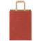 Papieren kraftzakken 50 st met hengsels 21x11x28 cm rood